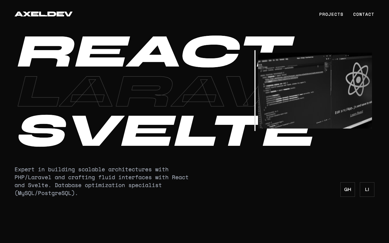 AXEL.DEV template preview